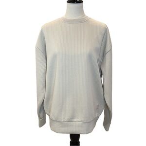 Men’s SAINTS Beige Ribbed Crewneck Sweatshirt